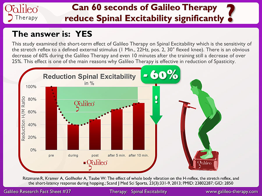 Galileo Research Facts No. 37: Can 60 seconds of Galileo Therapy reduce Spinal Excitability significantly?