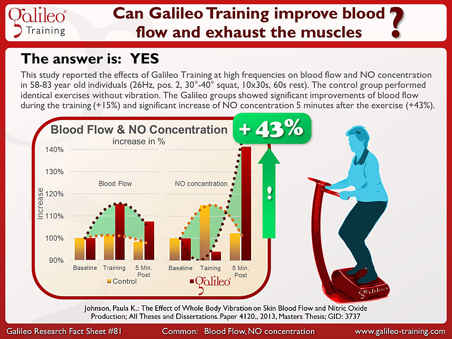 Galileo Research Facts No. 81: Can Galileo Training improve blood flow and exhaust the muscles?