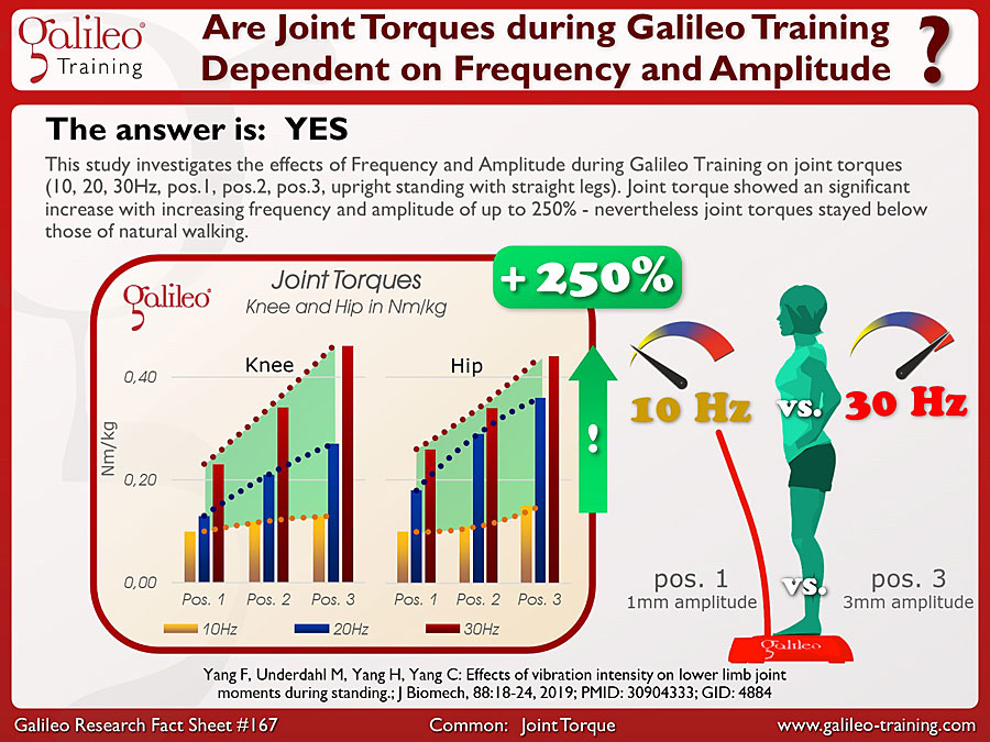 Galileo Research Facts No. 167: Are Joint Torques during Galileo Training Dependent on Frequency and Amplitude?